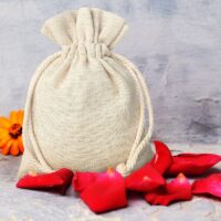 Woreczki à la lniane 10 x 13 cm - naturalne Dekoracje stołu