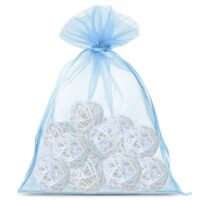 Woreczki z organzy 15 x 20 cm - błękitne Woreczki błękitne