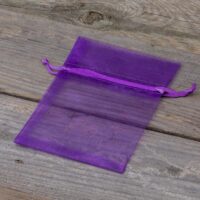 Woreczki z organzy 9 x 12 cm - fioletowe ciemne Woreczki na lawendę